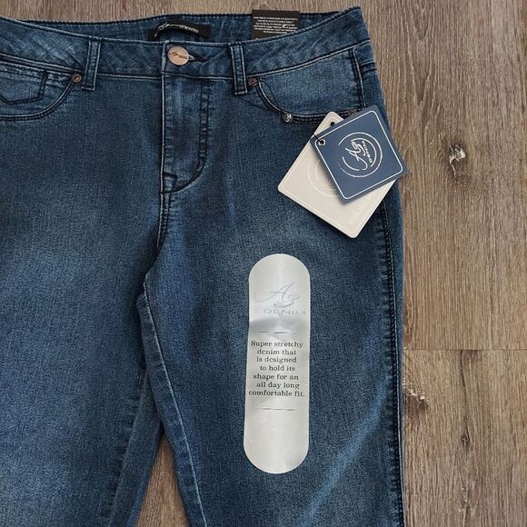 AZ Denim High Rise Ankle Skinny Raw Hem Jeans Size 8 - Picture 2 of 4